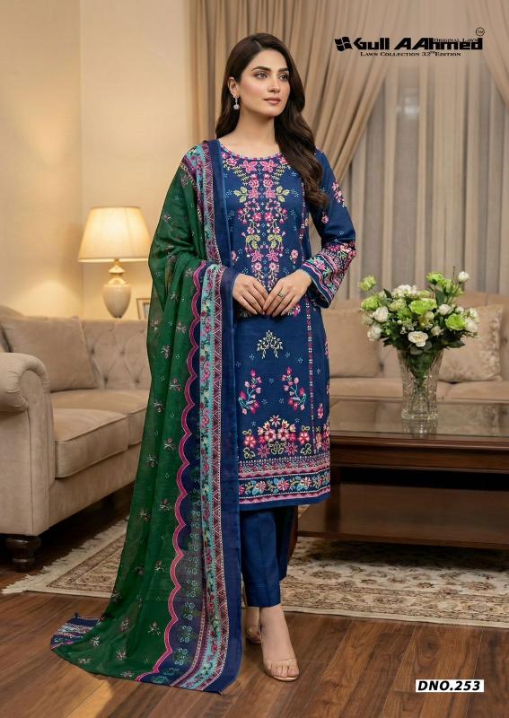 Gull aahmed lawn vol-32 salwar suits wholesale catalogue